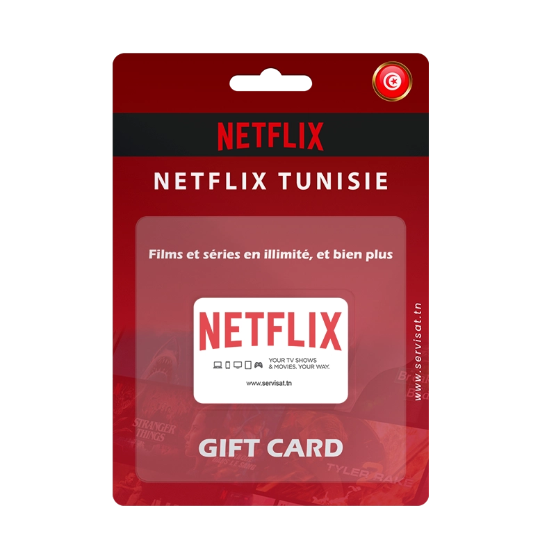 Carte Netflix – Abonnement | Code Officiel | Netflix Tunisie
