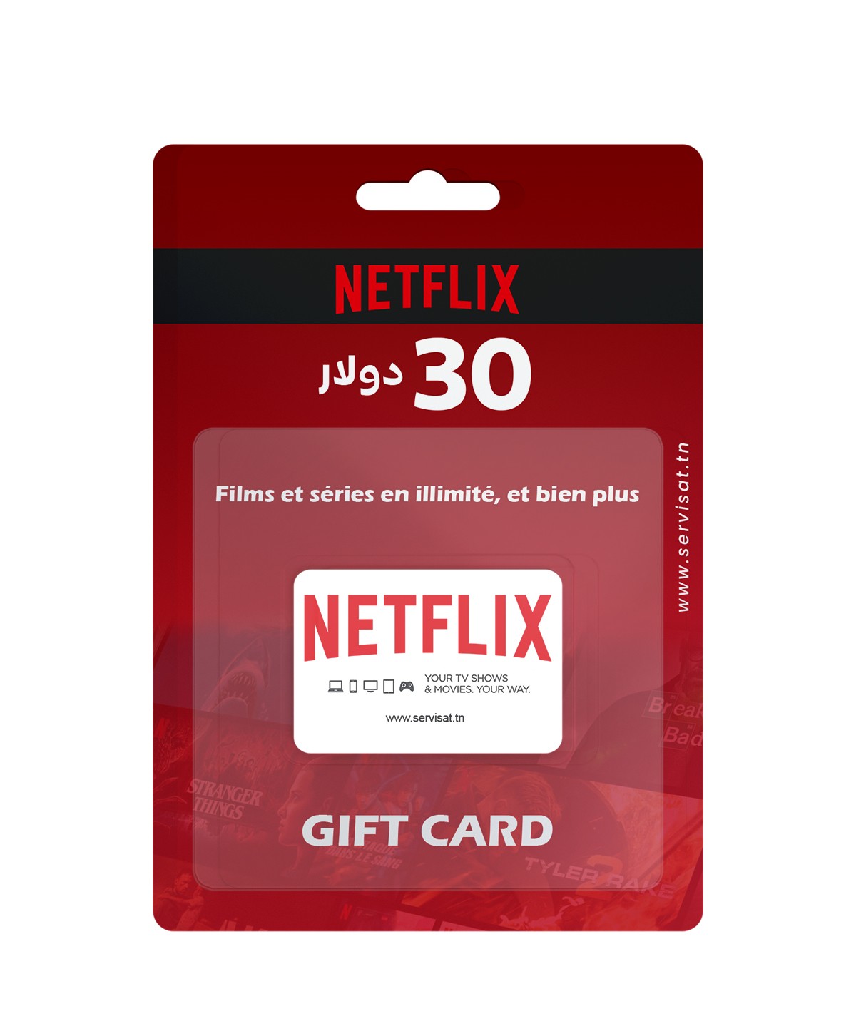 NETFLIX Gift Card NETFLIX VALEUR 30 USD